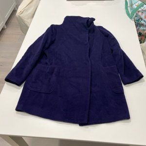 MORI | Vintage Korean Teddy Coat Deep Purple with Large Front Pockets ~ Size 10